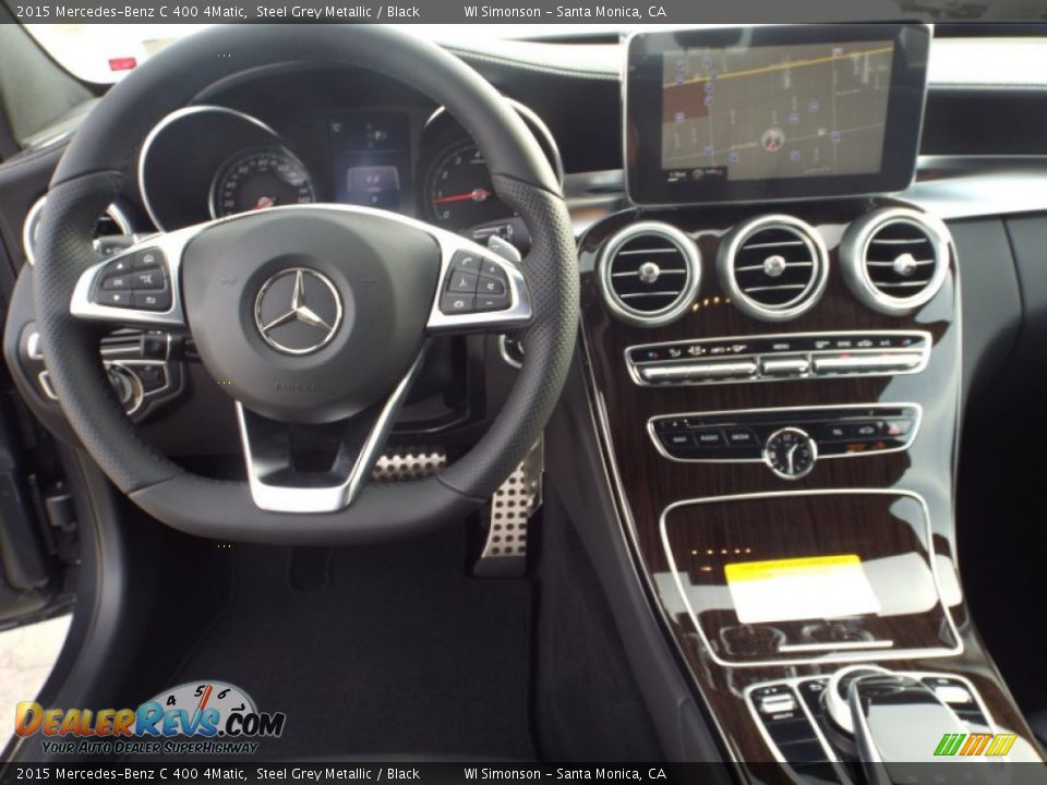 2015 Mercedes-Benz C 400 4Matic Steel Grey Metallic / Black Photo #9