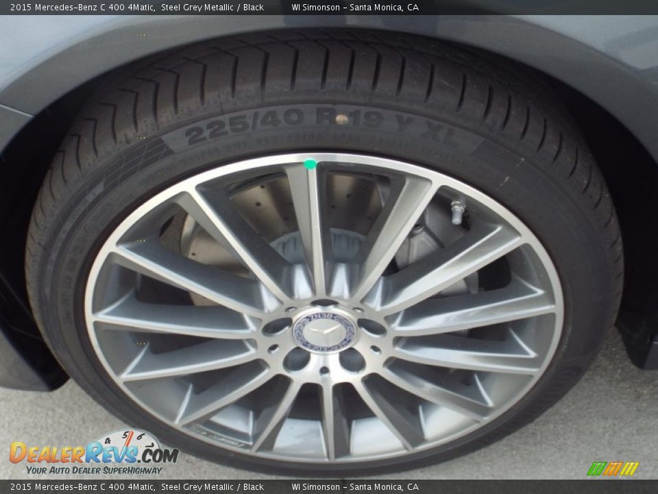 2015 Mercedes-Benz C 400 4Matic Steel Grey Metallic / Black Photo #10