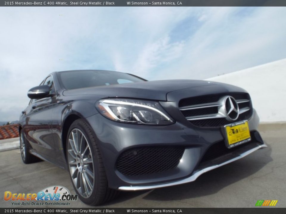 2015 Mercedes-Benz C 400 4Matic Steel Grey Metallic / Black Photo #11