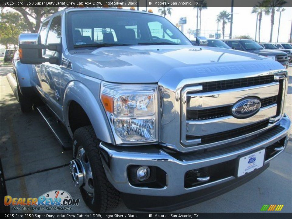 2015 Ford F350 Super Duty Lariat Crew Cab 4x4 DRW Ingot Silver / Black Photo #1