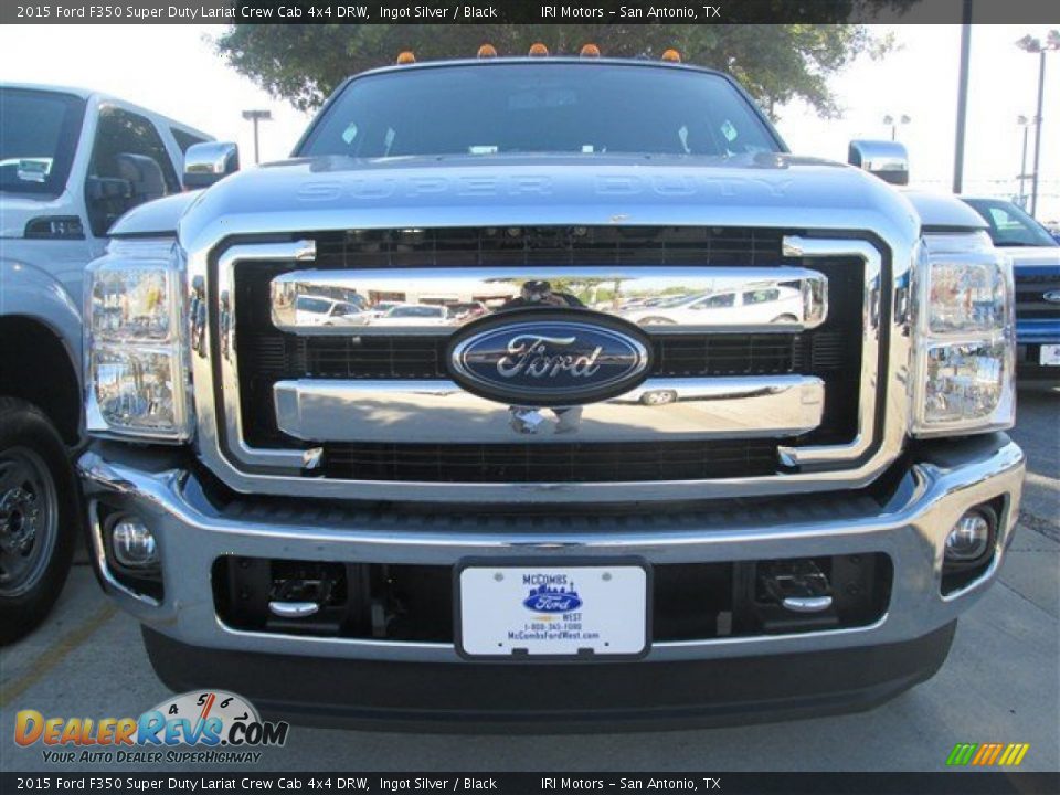 2015 Ford F350 Super Duty Lariat Crew Cab 4x4 DRW Ingot Silver / Black Photo #3