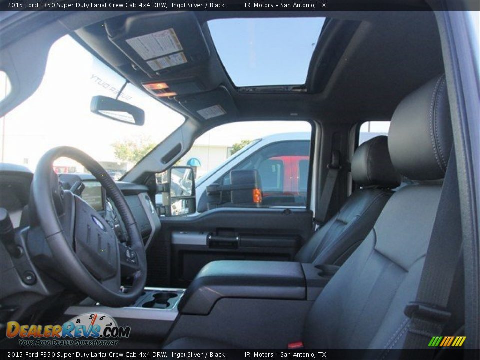 2015 Ford F350 Super Duty Lariat Crew Cab 4x4 DRW Ingot Silver / Black Photo #9