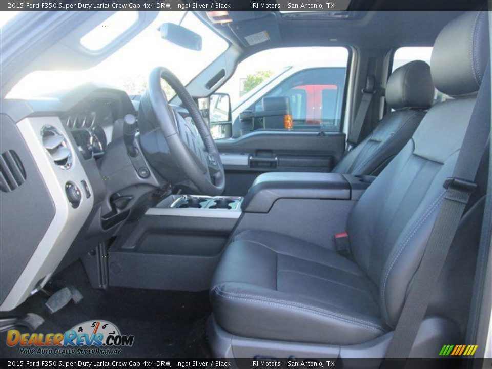 2015 Ford F350 Super Duty Lariat Crew Cab 4x4 DRW Ingot Silver / Black Photo #10