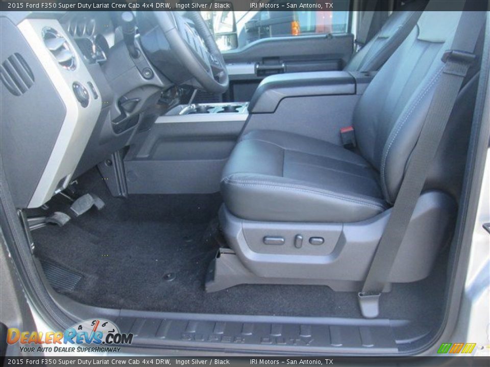 2015 Ford F350 Super Duty Lariat Crew Cab 4x4 DRW Ingot Silver / Black Photo #11