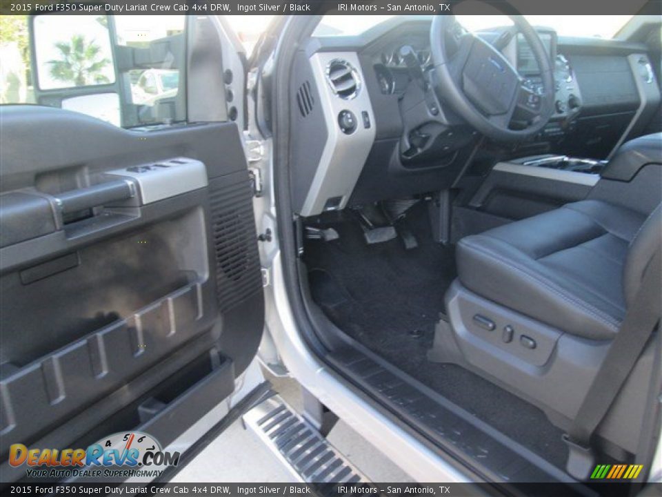 2015 Ford F350 Super Duty Lariat Crew Cab 4x4 DRW Ingot Silver / Black Photo #12