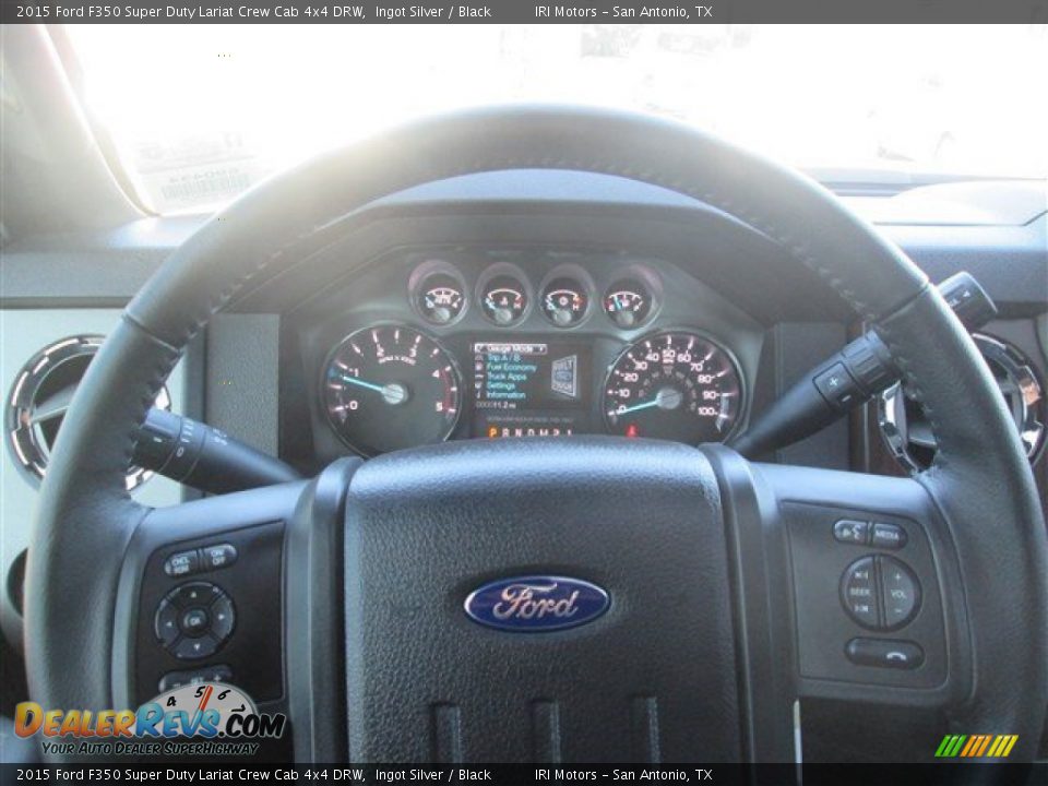 2015 Ford F350 Super Duty Lariat Crew Cab 4x4 DRW Ingot Silver / Black Photo #15