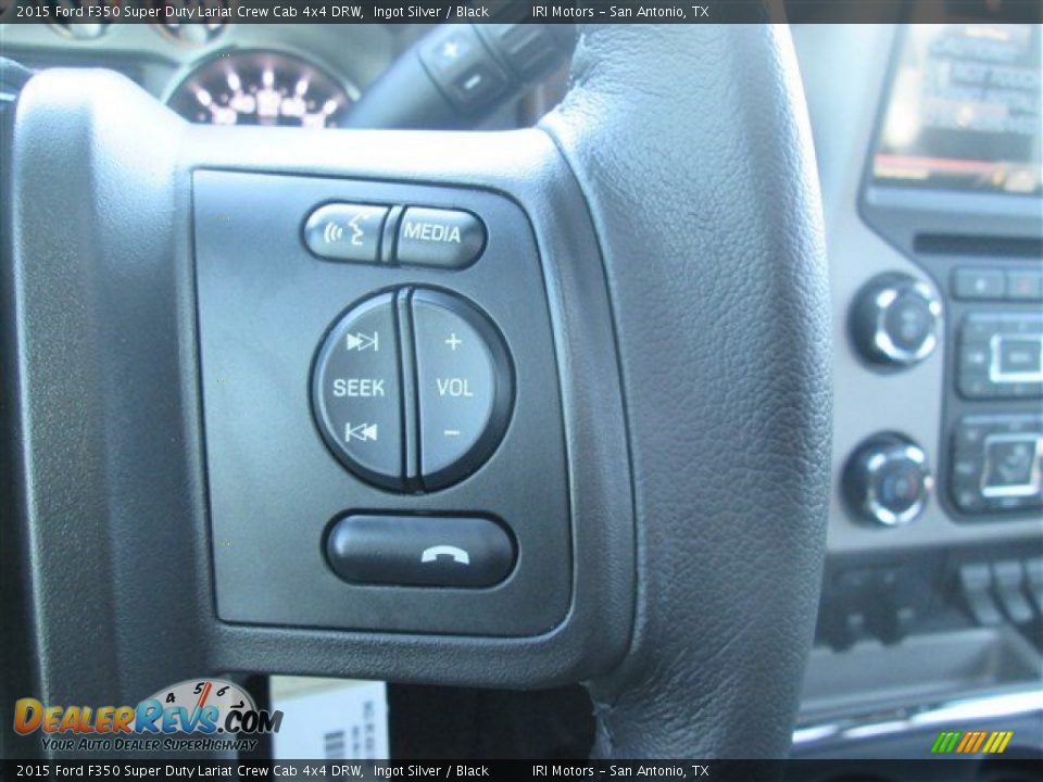 2015 Ford F350 Super Duty Lariat Crew Cab 4x4 DRW Ingot Silver / Black Photo #16
