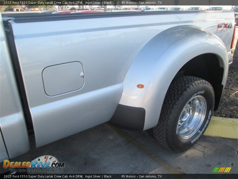 2015 Ford F350 Super Duty Lariat Crew Cab 4x4 DRW Ingot Silver / Black Photo #24