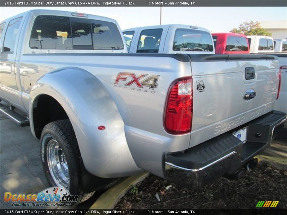 2015 Ford F350 Super Duty Lariat Crew Cab 4x4 DRW Ingot Silver / Black Photo #25