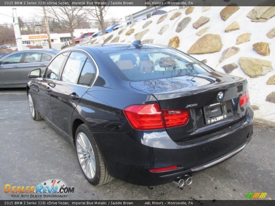 2015 BMW 3 Series 328i xDrive Sedan Imperial Blue Metallic / Saddle Brown Photo #5