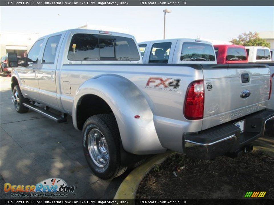 2015 Ford F350 Super Duty Lariat Crew Cab 4x4 DRW Ingot Silver / Black Photo #26