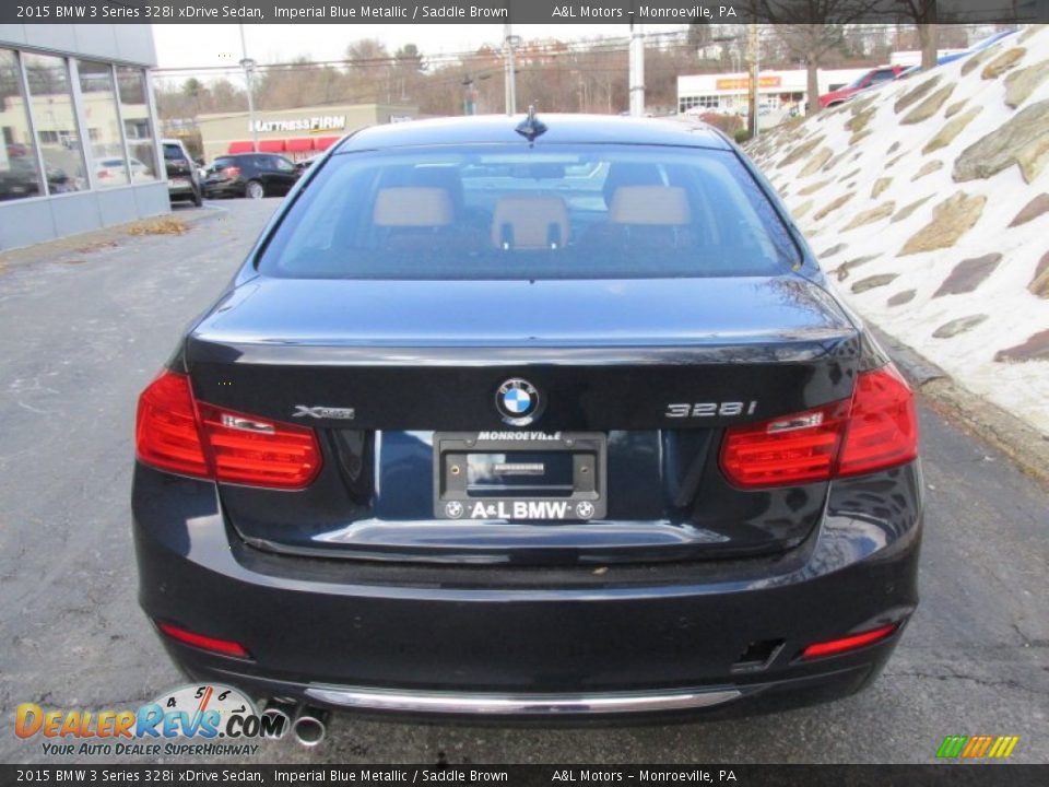 2015 BMW 3 Series 328i xDrive Sedan Imperial Blue Metallic / Saddle Brown Photo #6
