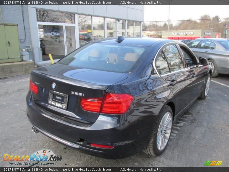 2015 BMW 3 Series 328i xDrive Sedan Imperial Blue Metallic / Saddle Brown Photo #7