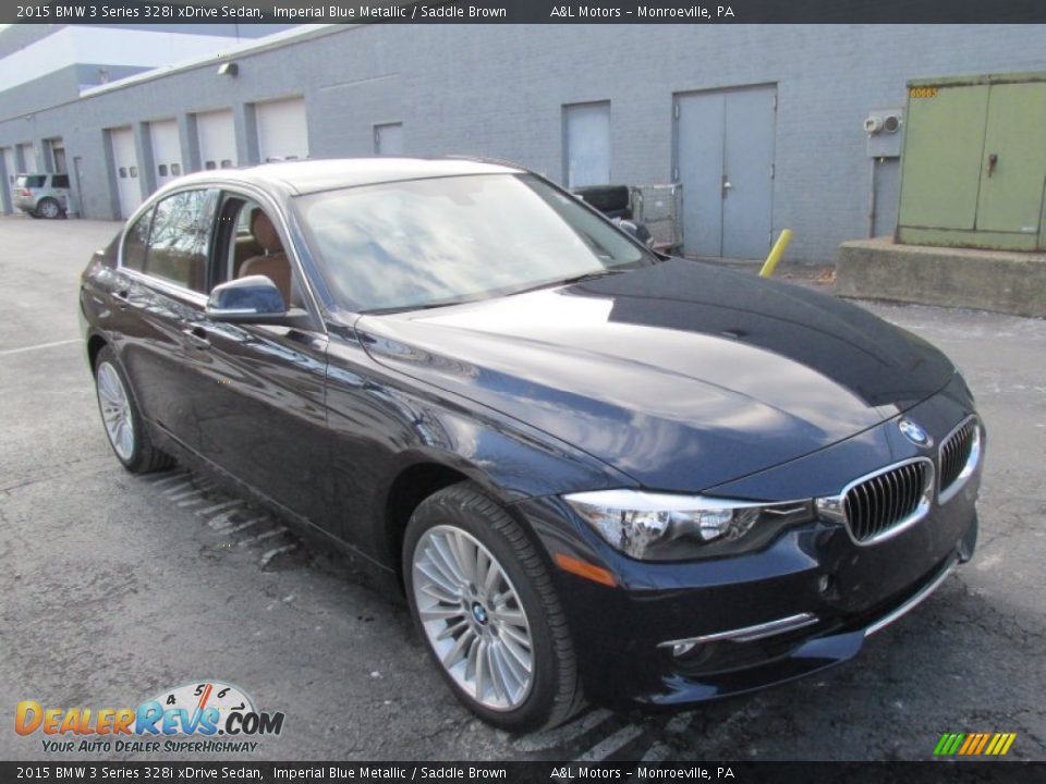 2015 BMW 3 Series 328i xDrive Sedan Imperial Blue Metallic / Saddle Brown Photo #8