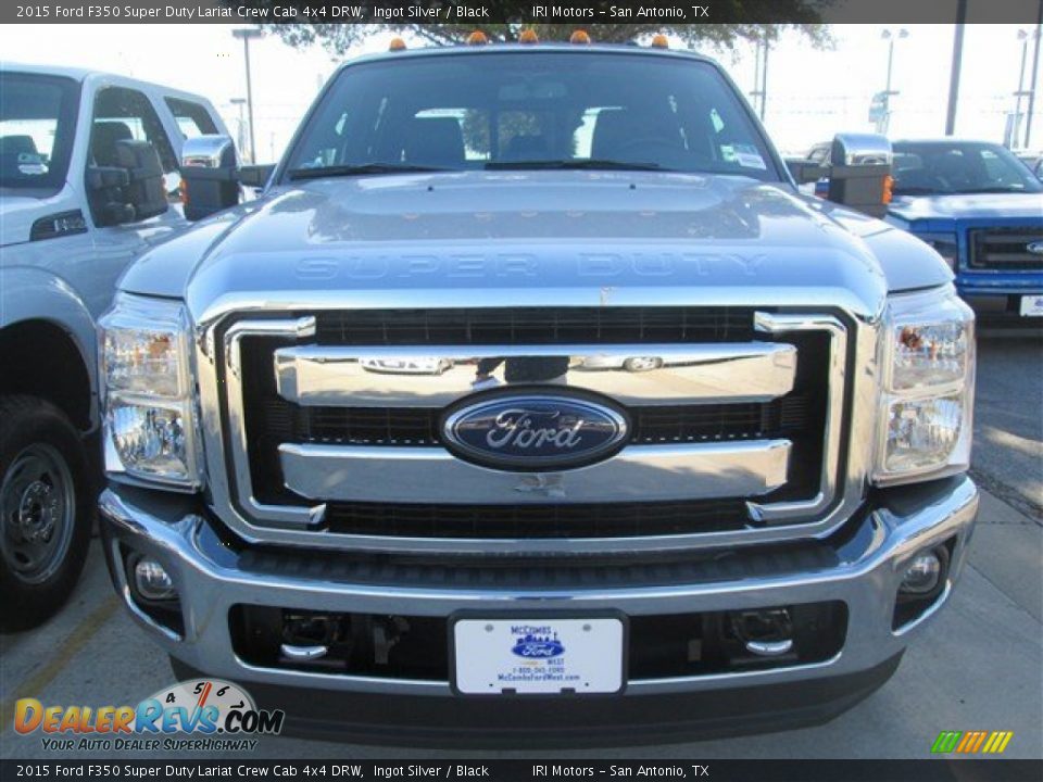 2015 Ford F350 Super Duty Lariat Crew Cab 4x4 DRW Ingot Silver / Black Photo #29
