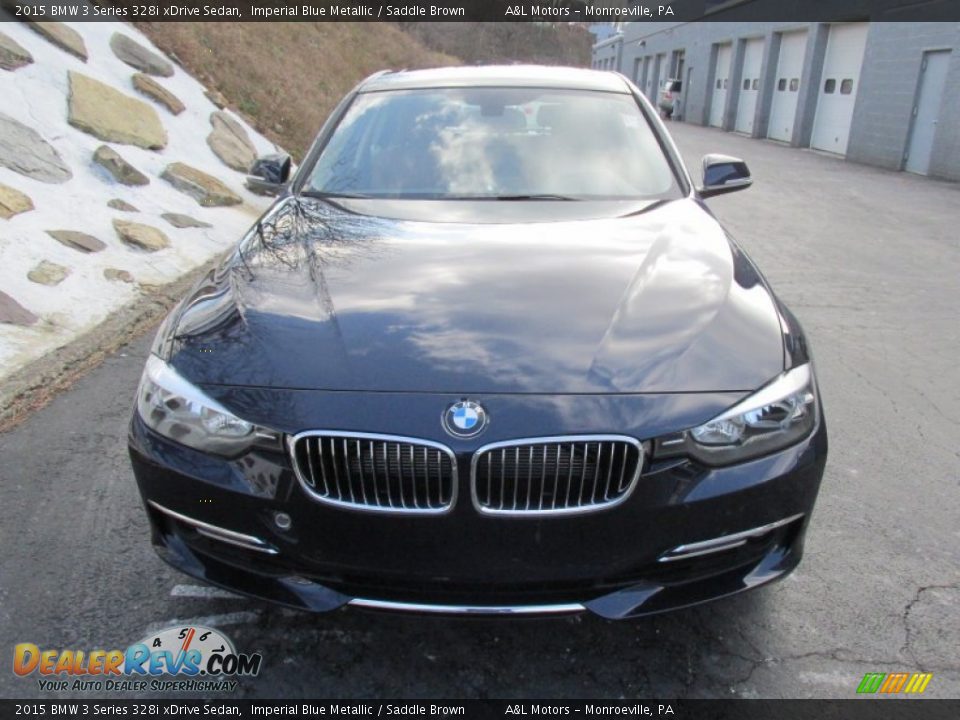 2015 BMW 3 Series 328i xDrive Sedan Imperial Blue Metallic / Saddle Brown Photo #9