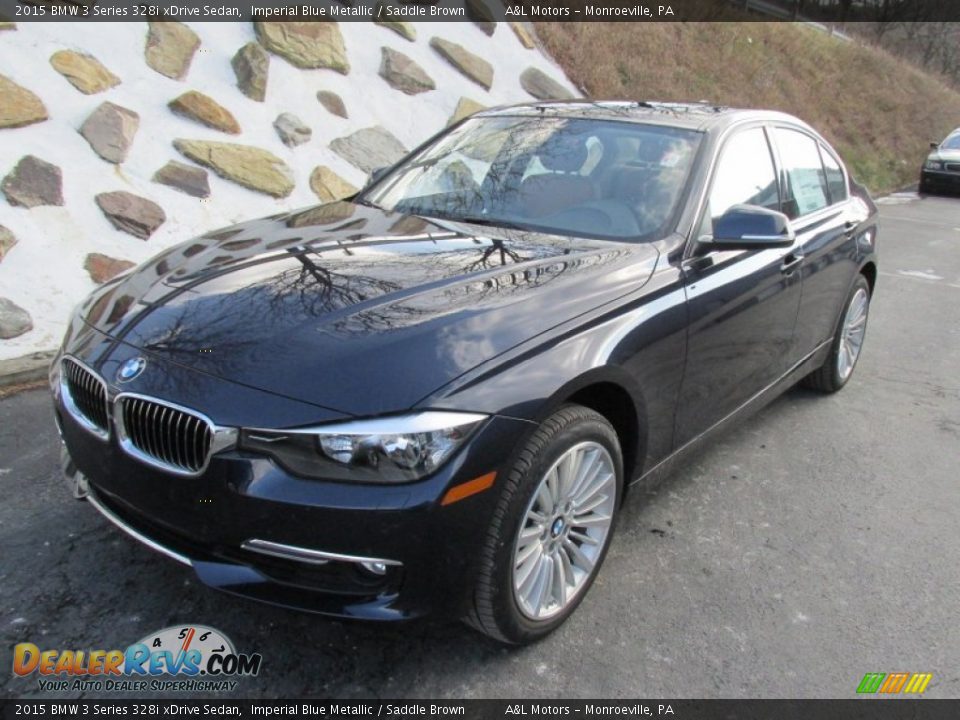2015 BMW 3 Series 328i xDrive Sedan Imperial Blue Metallic / Saddle Brown Photo #10