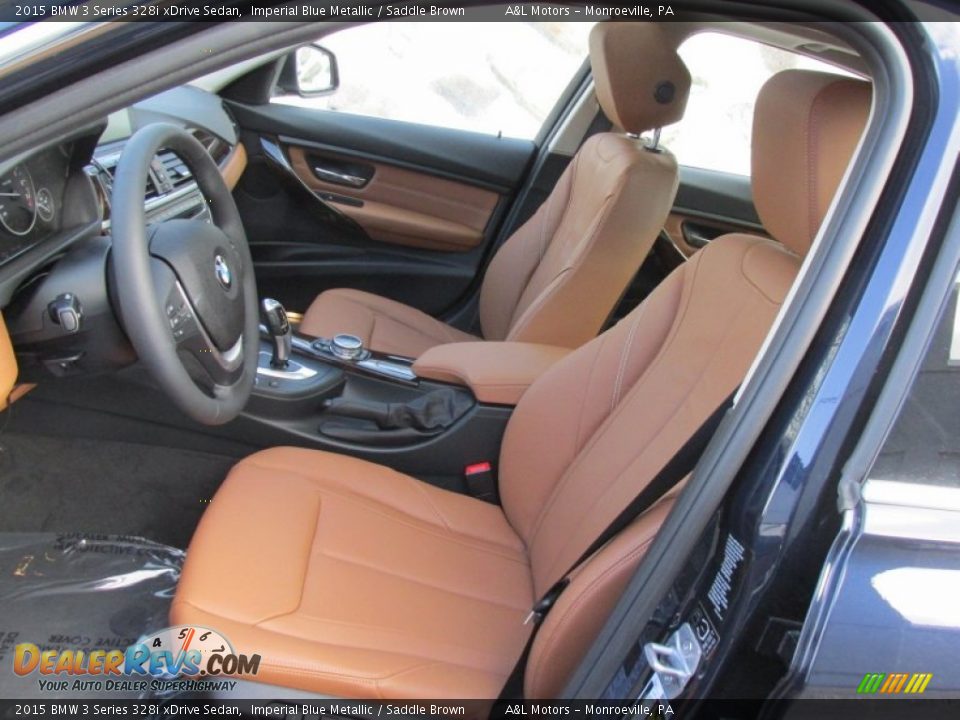 2015 BMW 3 Series 328i xDrive Sedan Imperial Blue Metallic / Saddle Brown Photo #13