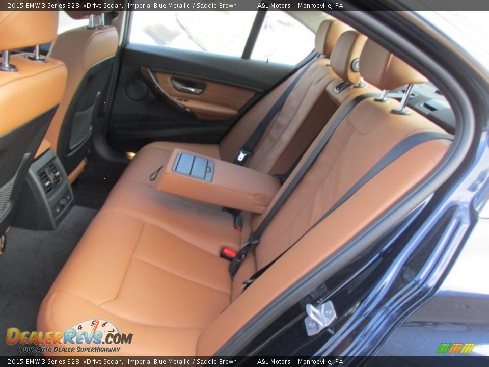 2015 BMW 3 Series 328i xDrive Sedan Imperial Blue Metallic / Saddle Brown Photo #14