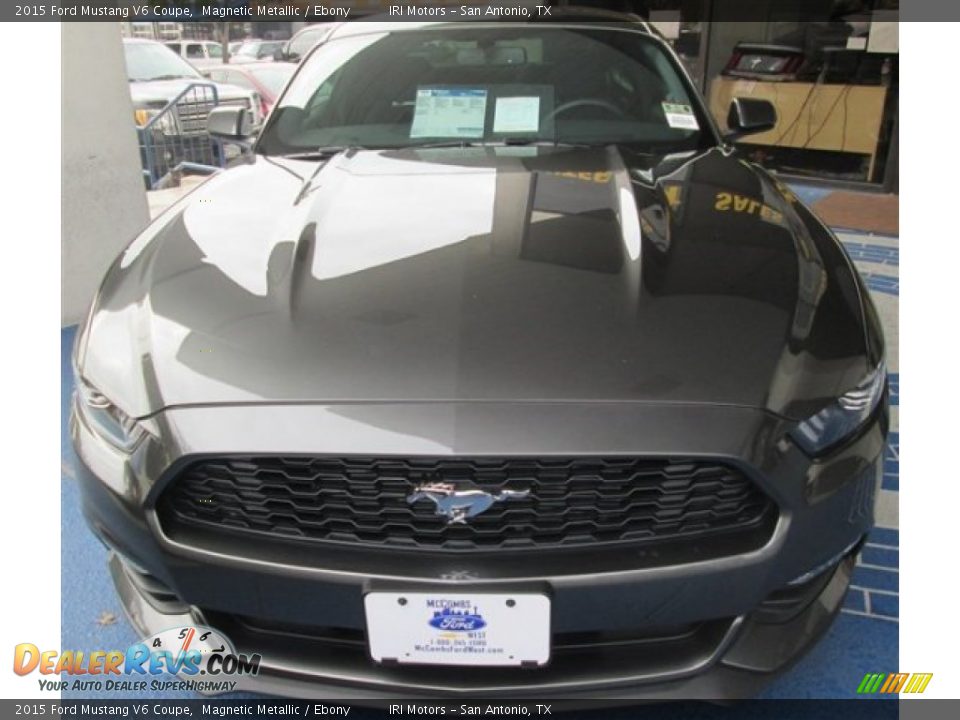 2015 Ford Mustang V6 Coupe Magnetic Metallic / Ebony Photo #10