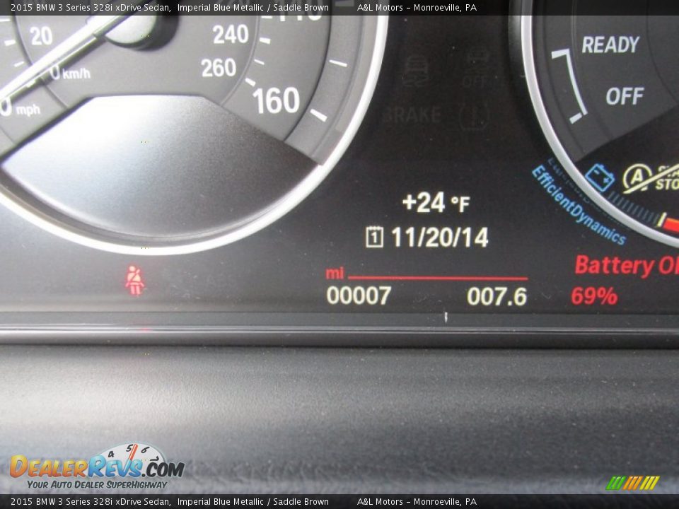 2015 BMW 3 Series 328i xDrive Sedan Imperial Blue Metallic / Saddle Brown Photo #20