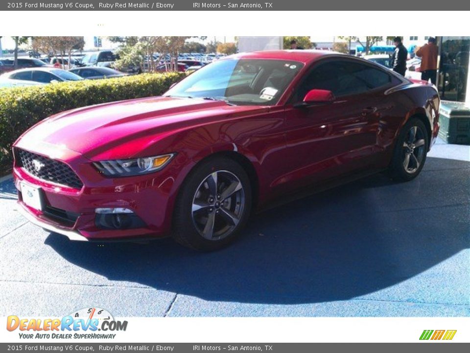2015 Ford Mustang V6 Coupe Ruby Red Metallic / Ebony Photo #22