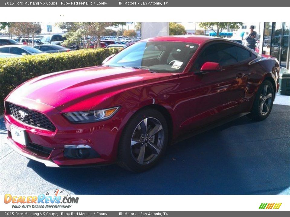 2015 Ford Mustang V6 Coupe Ruby Red Metallic / Ebony Photo #23