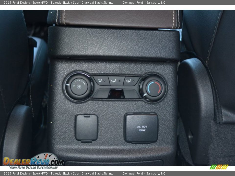 2015 Ford Explorer Sport 4WD Tuxedo Black / Sport Charcoal Black/Sienna Photo #9