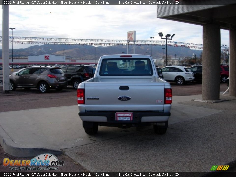2011 Ford Ranger XLT SuperCab 4x4 Silver Metallic / Medium Dark Flint Photo #4