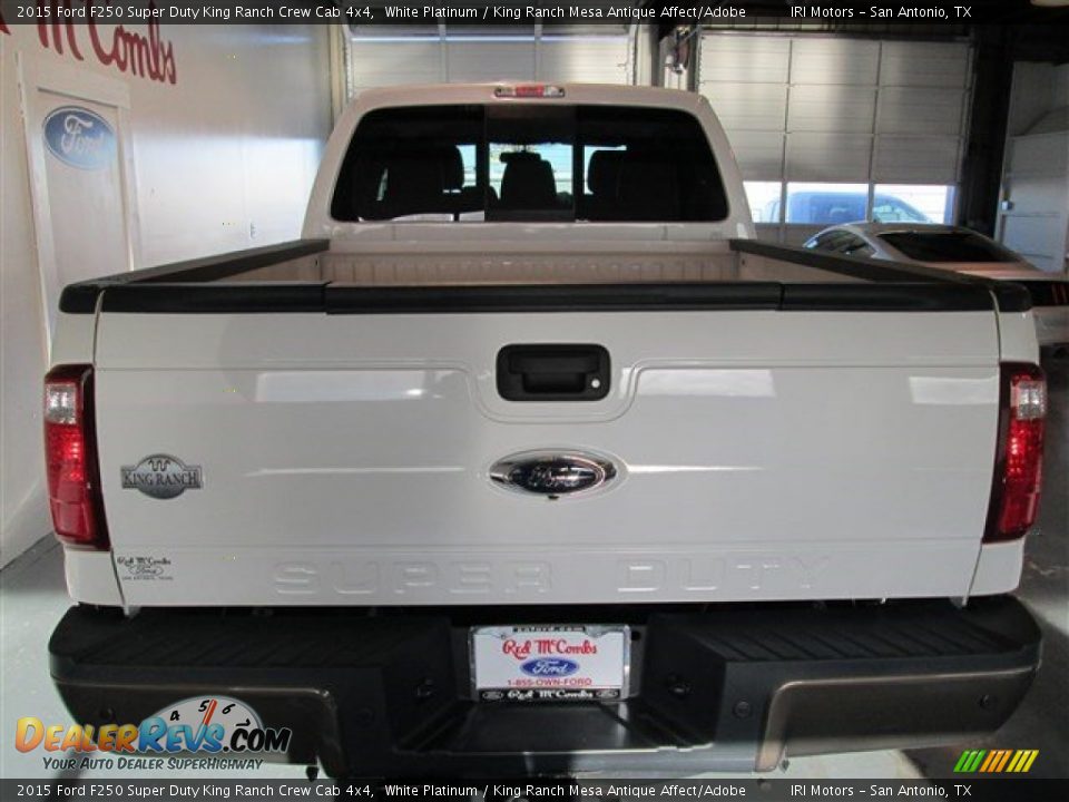 2015 Ford F250 Super Duty King Ranch Crew Cab 4x4 White Platinum / King Ranch Mesa Antique Affect/Adobe Photo #7