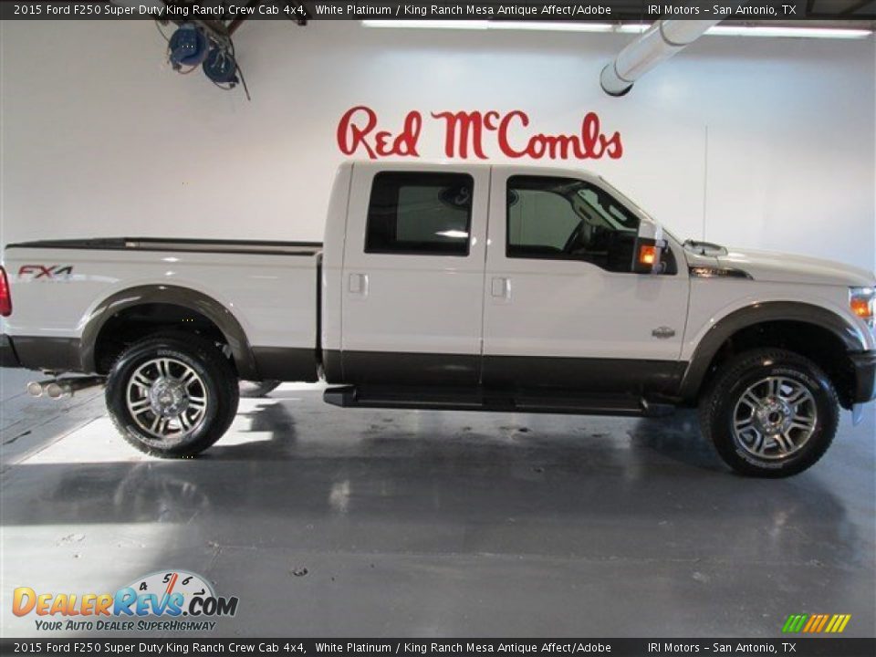 2015 Ford F250 Super Duty King Ranch Crew Cab 4x4 White Platinum / King Ranch Mesa Antique Affect/Adobe Photo #10