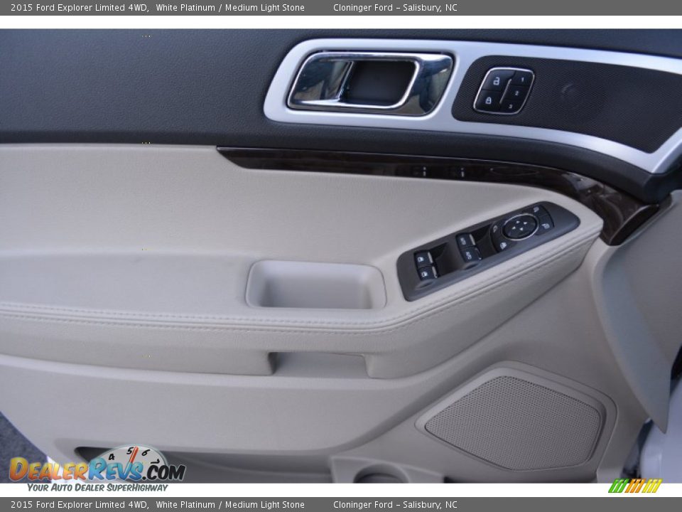 2015 Ford Explorer Limited 4WD White Platinum / Medium Light Stone Photo #5