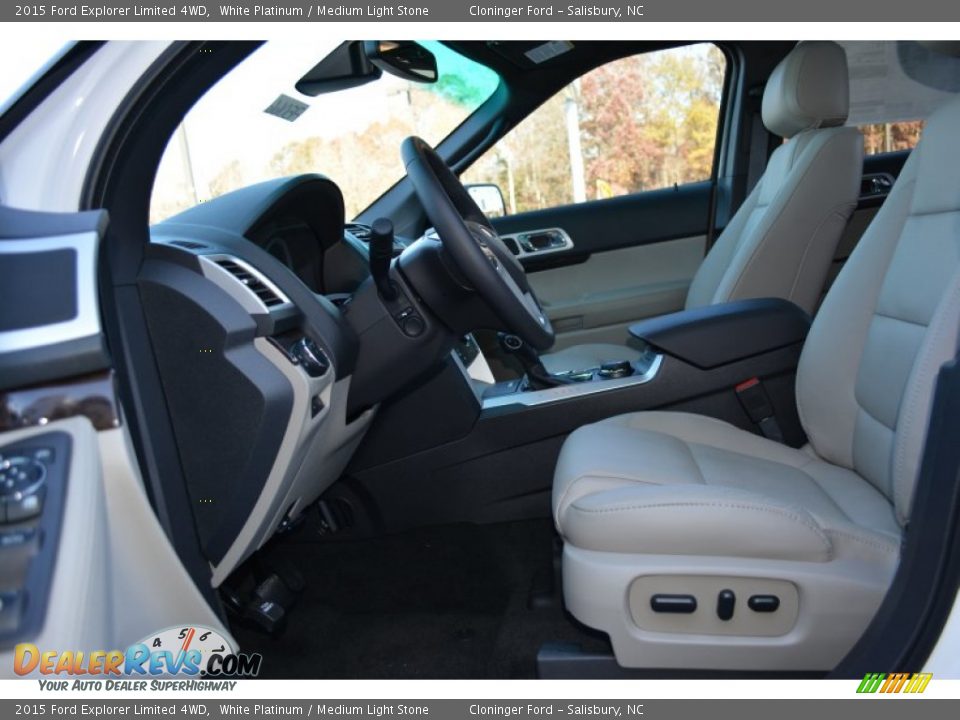 2015 Ford Explorer Limited 4WD White Platinum / Medium Light Stone Photo #6
