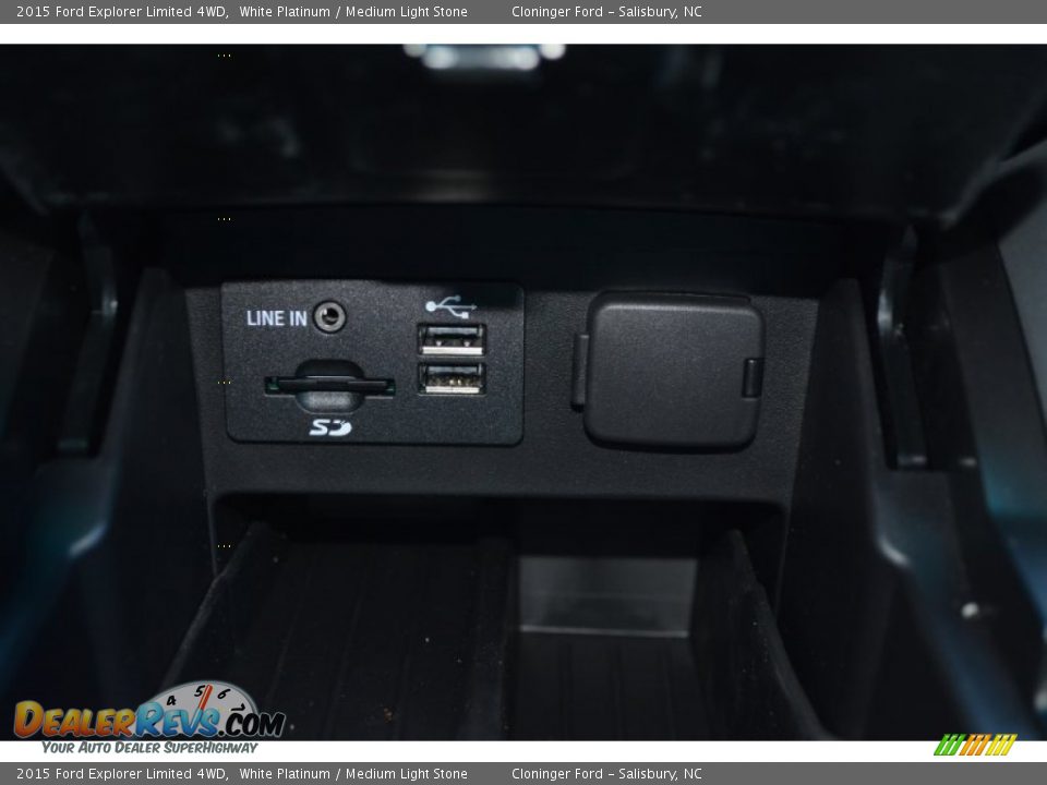 2015 Ford Explorer Limited 4WD White Platinum / Medium Light Stone Photo #22