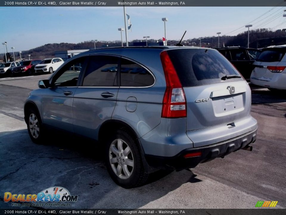 2008 Honda CR-V EX-L 4WD Glacier Blue Metallic / Gray Photo #5