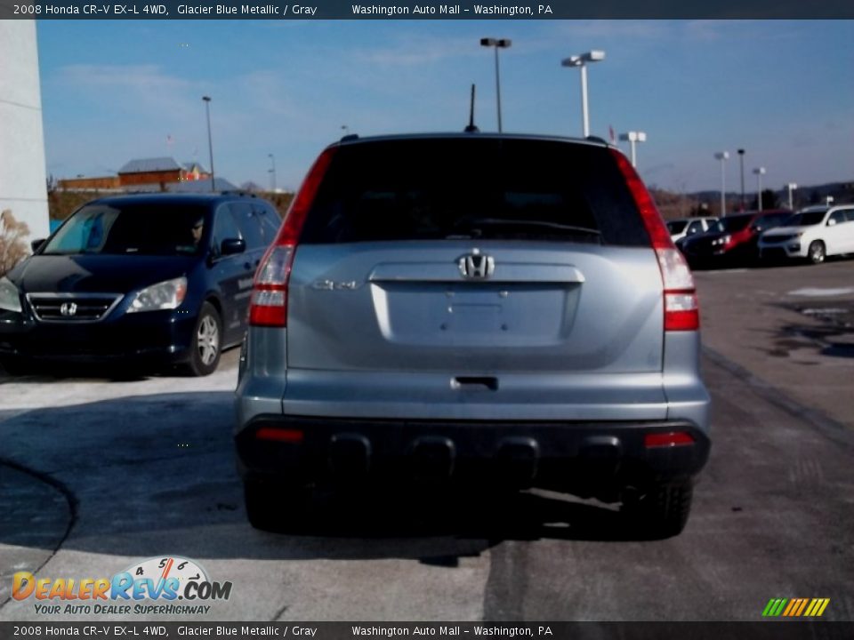 2008 Honda CR-V EX-L 4WD Glacier Blue Metallic / Gray Photo #6