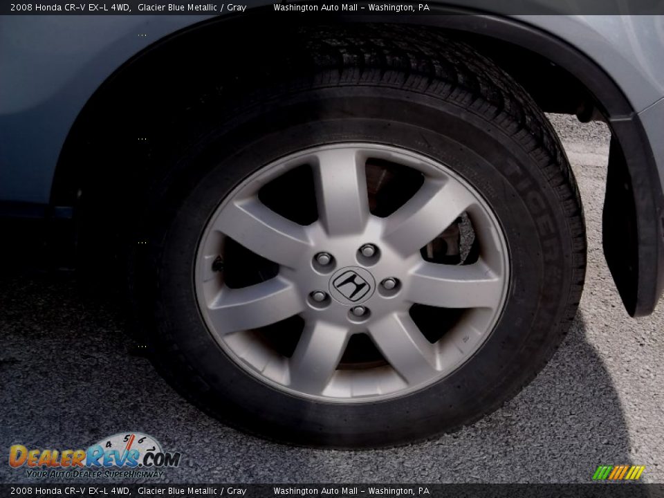 2008 Honda CR-V EX-L 4WD Glacier Blue Metallic / Gray Photo #7