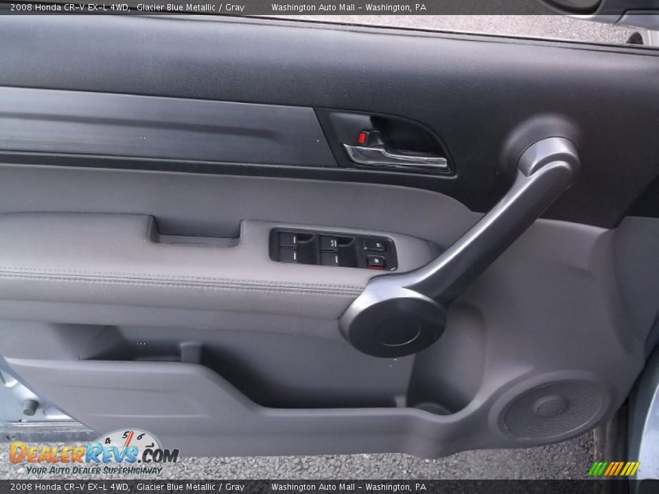 2008 Honda CR-V EX-L 4WD Glacier Blue Metallic / Gray Photo #8