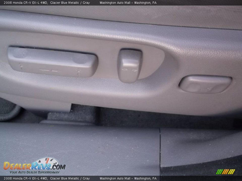 2008 Honda CR-V EX-L 4WD Glacier Blue Metallic / Gray Photo #11