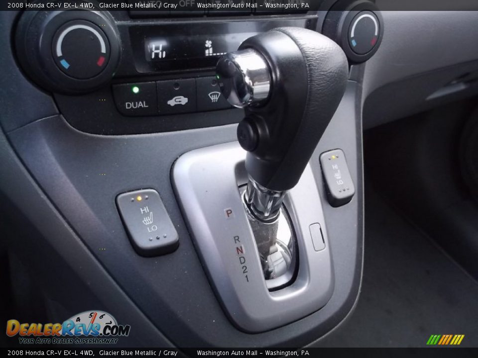 2008 Honda CR-V EX-L 4WD Glacier Blue Metallic / Gray Photo #13