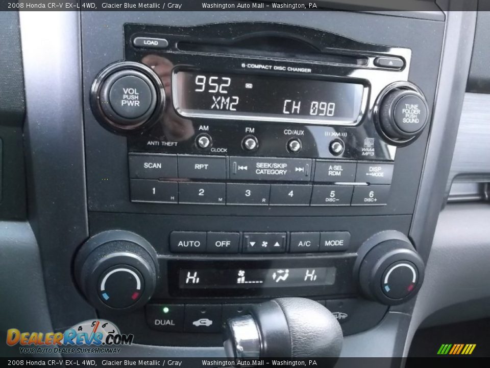 2008 Honda CR-V EX-L 4WD Glacier Blue Metallic / Gray Photo #14