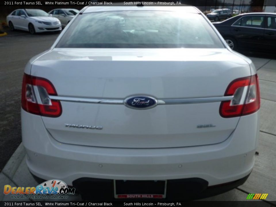 2011 Ford Taurus SEL White Platinum Tri-Coat / Charcoal Black Photo #4