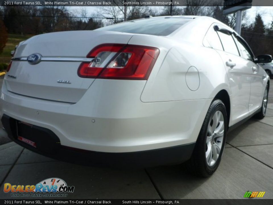 2011 Ford Taurus SEL White Platinum Tri-Coat / Charcoal Black Photo #5