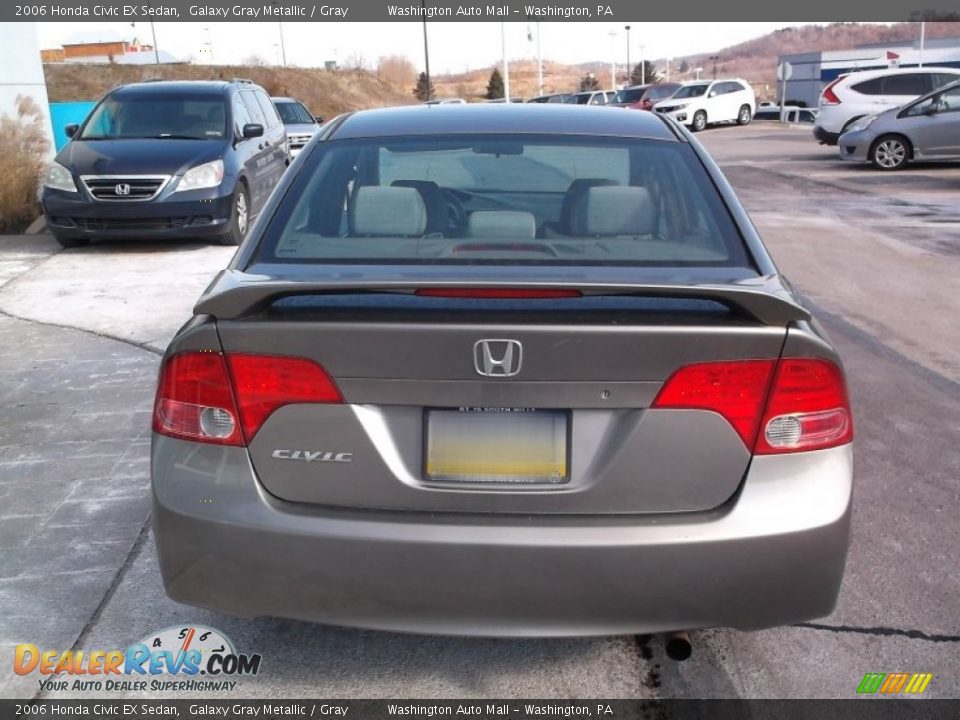 2006 Honda Civic EX Sedan Galaxy Gray Metallic / Gray Photo #7