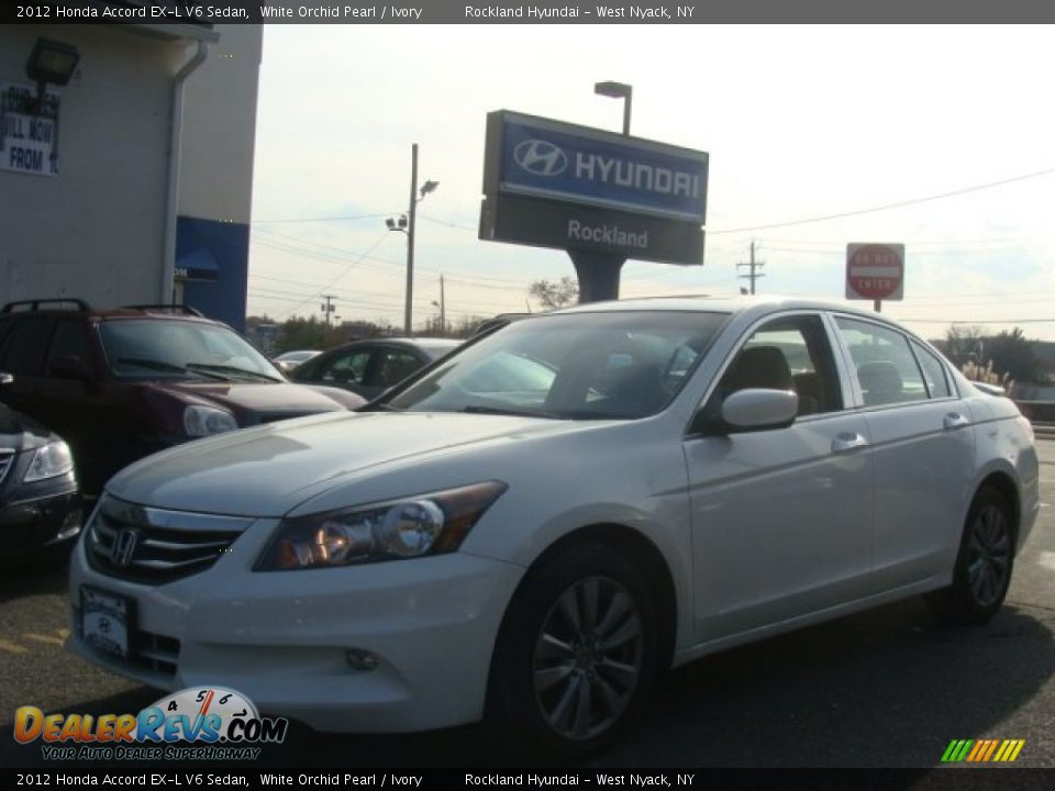 2012 Honda Accord EX-L V6 Sedan White Orchid Pearl / Ivory Photo #1