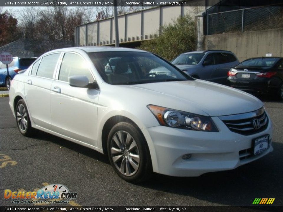 2012 Honda Accord EX-L V6 Sedan White Orchid Pearl / Ivory Photo #3