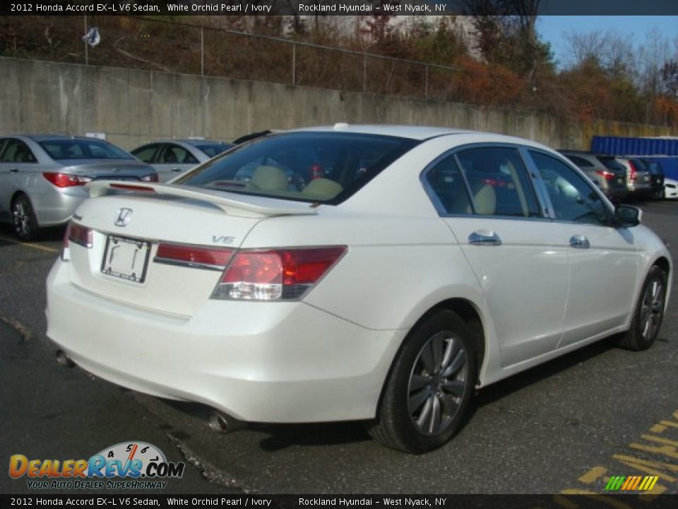 2012 Honda Accord EX-L V6 Sedan White Orchid Pearl / Ivory Photo #4