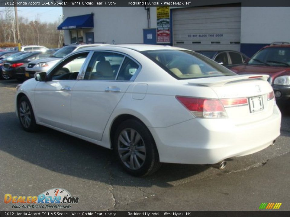 2012 Honda Accord EX-L V6 Sedan White Orchid Pearl / Ivory Photo #6