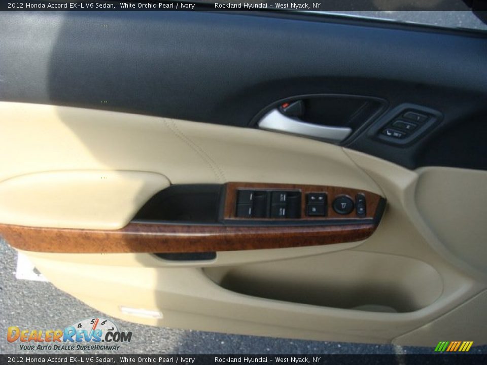 2012 Honda Accord EX-L V6 Sedan White Orchid Pearl / Ivory Photo #7