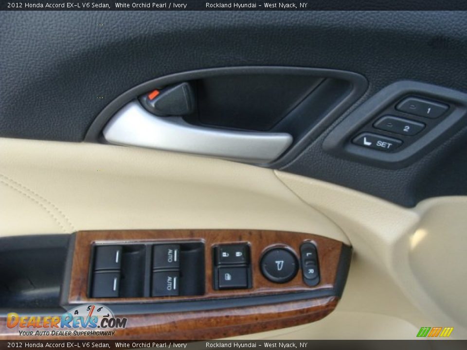 2012 Honda Accord EX-L V6 Sedan White Orchid Pearl / Ivory Photo #8